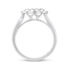 Thumbnail Image 3 of White Lab-Created Sapphire Clover Ring Sterling Silver