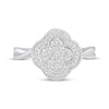 Thumbnail Image 4 of White Lab-Created Sapphire Clover Ring Sterling Silver
