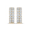 Thumbnail Image 2 of KAY Lab-Grown Diamonds Two-Row Pavé Huggie Hoop Earrings 1 ct tw 10K Yellow Gold