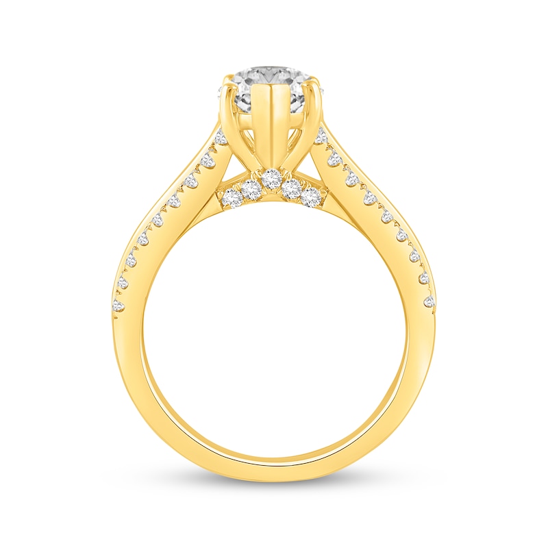 Main Image 3 of Now + Forever Marquise-Cut Lab-Grown Diamond Engagement Ring 3-1/2 ct tw 14K Yellow Gold