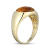 Thumbnail Image 2 of Men's Oval-Cut Tiger's Eye Quartz Signet Ring 10K Yellow Gold
