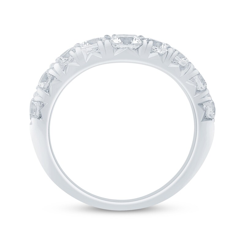 Main Image 3 of Lab-Grown Diamond Chevron Anniversary Ring 1-1/2 ct tw 14K White Gold