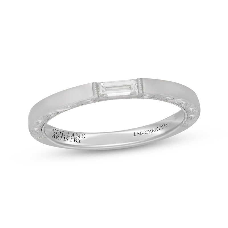 Main Image 1 of Neil Lane Artistry Heritage Baguette-Cut Lab-Grown Diamond Anniversary Ring 1/6 ct tw Platinum