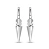 Thumbnail Image 2 of Men's Elongated Spike Hoop Earrings Stainless Steel