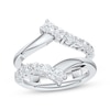 Thumbnail Image 1 of Now + Forever Diamond Graduated Bypass Enhancer Ring 1 ct tw 14K White Gold