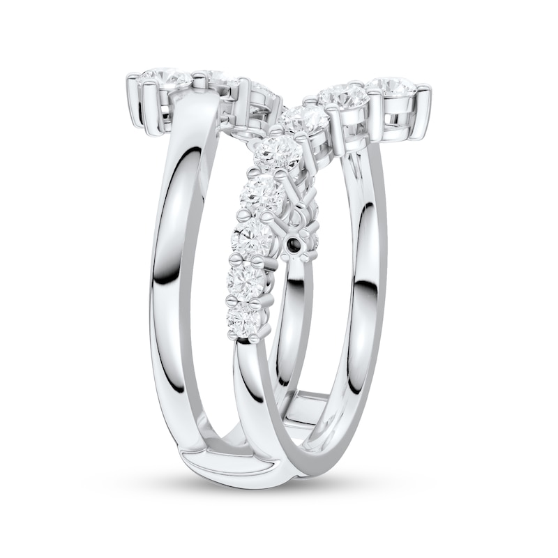 Main Image 2 of Now + Forever Diamond Graduated Bypass Enhancer Ring 1 ct tw 14K White Gold