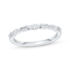 Thumbnail Image 1 of Now + Forever Lab-Grown Diamonds Baguette & Round-Cut Anniversary Ring 1/4 ct tw 14K White Gold