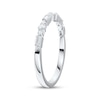 Thumbnail Image 2 of Now + Forever Lab-Grown Diamonds Baguette & Round-Cut Anniversary Ring 1/4 ct tw 14K White Gold
