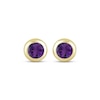Thumbnail Image 2 of STUDIO BY KAY Amethyst Bezel-Set Solitaire Stud Earrings 24K Yellow Gold Vermeil Sterling Silver