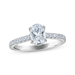 Now + Forever Certified Oval-Cut Diamond Engagement Ring 1-1/4 ct tw Platinum