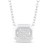 Thumbnail Image 1 of STUDIO BY KAY Multi-Diamond Octagon Frame Necklace 1/6 ct tw Sterling Silver 18"