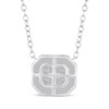 Thumbnail Image 3 of STUDIO BY KAY Multi-Diamond Octagon Frame Necklace 1/6 ct tw Sterling Silver 18"