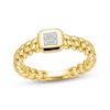 Thumbnail Image 1 of STUDIO BY KAY Baguette-Cut Multi-Diamond Chain Link Ring 1/10 ct tw 24K Yellow Gold Vermeil Sterling Silver