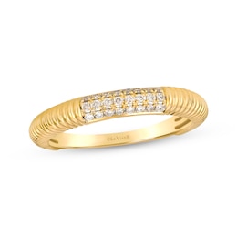 Le Vian Diamond Ribbed Ring 1/8 ct tw 14K Honey Gold
