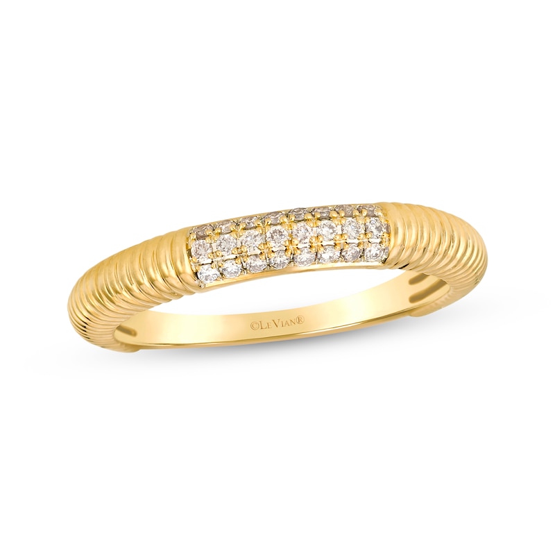 Main Image 1 of Le Vian Diamond Ribbed Ring 1/8 ct tw 14K Honey Gold