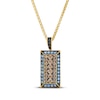 Thumbnail Image 1 of Le Vian Men's Diamond & Blue Sapphire Necklace 1-3/8 ct tw 14K Honey Gold 22"