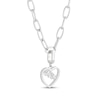 Thumbnail Image 3 of Charmed Memories "Mama" Heart Charm Paperclip Necklace Sterling Silver 18"