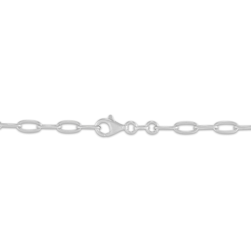 Main Image 4 of Charmed Memories "Mama" Heart Charm Paperclip Necklace Sterling Silver 18"