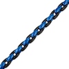 Thumbnail Image 4 of 6mm Rounded H-Link Chain Necklace & Bracelet Set Black & Blue Ion-Plated Stainless Steel