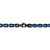 Thumbnail Image 5 of 6mm Rounded H-Link Chain Necklace & Bracelet Set Black & Blue Ion-Plated Stainless Steel