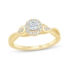 Thumbnail Image 1 of Now + Forever Round-Cut Diamond Halo Engagement Ring 1/4 ct tw 14K Yellow Gold
