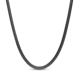 6.5 mm Chain Necklace Black Ion-Plated Stainless Steel 22"