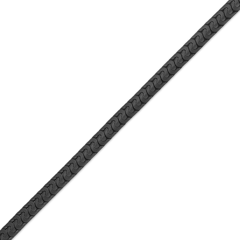 Main Image 2 of 6.5 mm Chain Necklace Black Ion-Plated Stainless Steel 22"