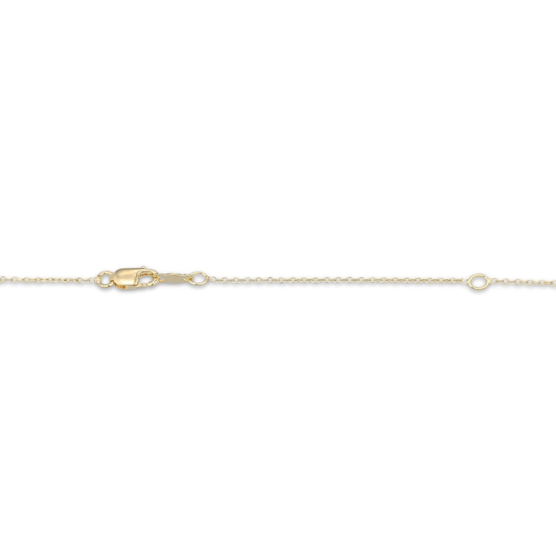 Main Image 4 of STUDIO BY KAY Mother-of-Pearl Clover Puff Disc Necklace 24K Yellow Gold Vermeil Sterling Silver 18"
