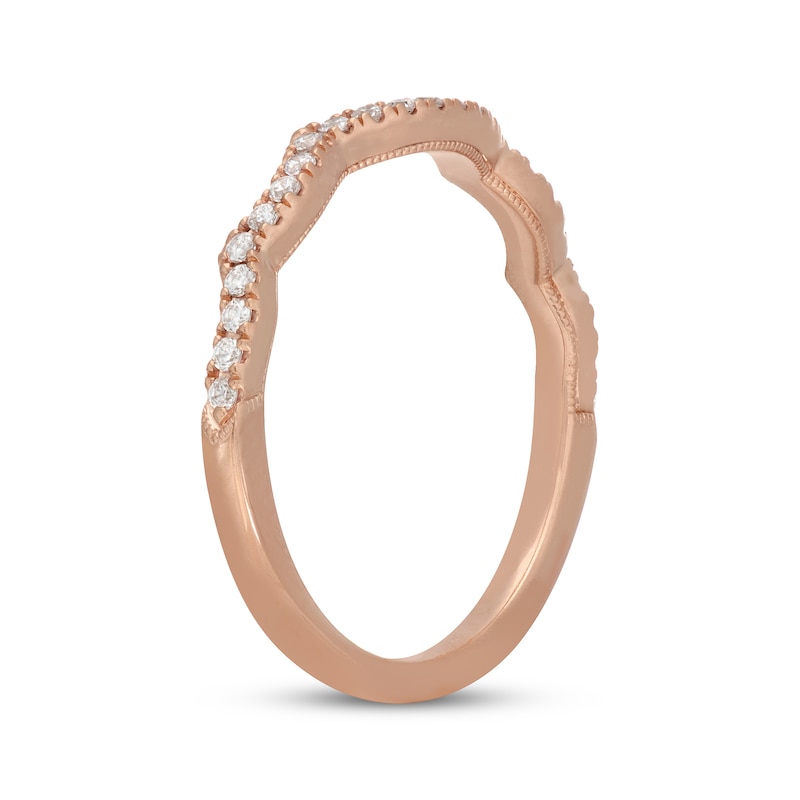 Main Image 2 of Neil Lane Diamond Contoured Wedding Ring 1/5 ct tw 14K Rose Gold