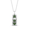 Thumbnail Image 1 of Disney Treasures Cars "Chick Hicks" Green Tourmaline & Diamond Necklace 1/15 ct tw Sterling Silver 19"