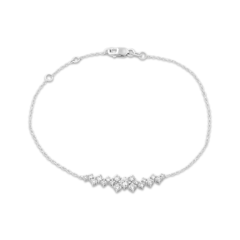 Main Image 1 of JOUJE Collection Lab-Grown Diamond Scatter Bracelet 1/2 ct tw Sterling Silver 7.5"