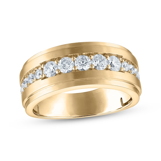Now + Forever Men's Diamond Wedding Band 1 ct tw 10K Yellow Gold