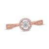 Thumbnail Image 0 of Diamond Halo Frame Promise Ring 1/8 ct tw 10K Rose Gold