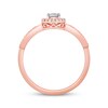 Thumbnail Image 1 of Diamond Halo Frame Promise Ring 1/8 ct tw 10K Rose Gold