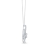 Thumbnail Image 3 of KAY Lab-Grown Diamonds Oval-Cut Overlapping Teardrop Necklace 1/2 ct tw 14K White Gold 18&quot;
