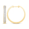 Thumbnail Image 3 of Diamond Hoop Earrings 3/8 ct tw 10K Yellow Gold