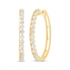 Thumbnail Image 1 of Diamond Oval-Shaped Bar Hoops 1 ct tw 10K Yellow Gold