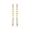 Thumbnail Image 2 of Diamond Oval-Shaped Bar Hoops 1 ct tw 10K Yellow Gold