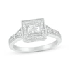 Thumbnail Image 0 of Diamond Art Deco-Style Square Promise Ring 1/20 ct tw Sterling Silver