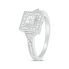 Thumbnail Image 1 of Diamond Art Deco-Style Square Promise Ring 1/20 ct tw Sterling Silver