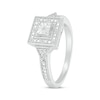 Thumbnail Image 2 of Diamond Art Deco-Style Square Promise Ring 1/20 ct tw Sterling Silver