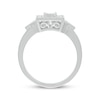 Thumbnail Image 2 of Diamond Art Deco-Style Square Promise Ring 1/20 ct tw Sterling Silver
