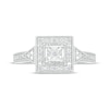 Thumbnail Image 3 of Diamond Art Deco-Style Square Promise Ring 1/20 ct tw Sterling Silver