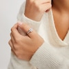 Thumbnail Image 5 of Diamond Art Deco-Style Square Promise Ring 1/20 ct tw Sterling Silver