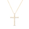 Thumbnail Image 1 of Diamond Cross Necklace 1/4 ct tw 10K Yellow Gold 18&quot;