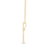 Thumbnail Image 2 of Diamond Cross Necklace 1/4 ct tw 10K Yellow Gold 18&quot;