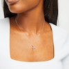 Thumbnail Image 6 of Diamond Cross Necklace 1/4 ct tw 10K Yellow Gold 18&quot;