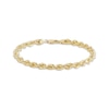 Thumbnail Image 1 of Rope Chain Bracelet 5.5mm Solid 14K Yellow Gold 8.5&quot;