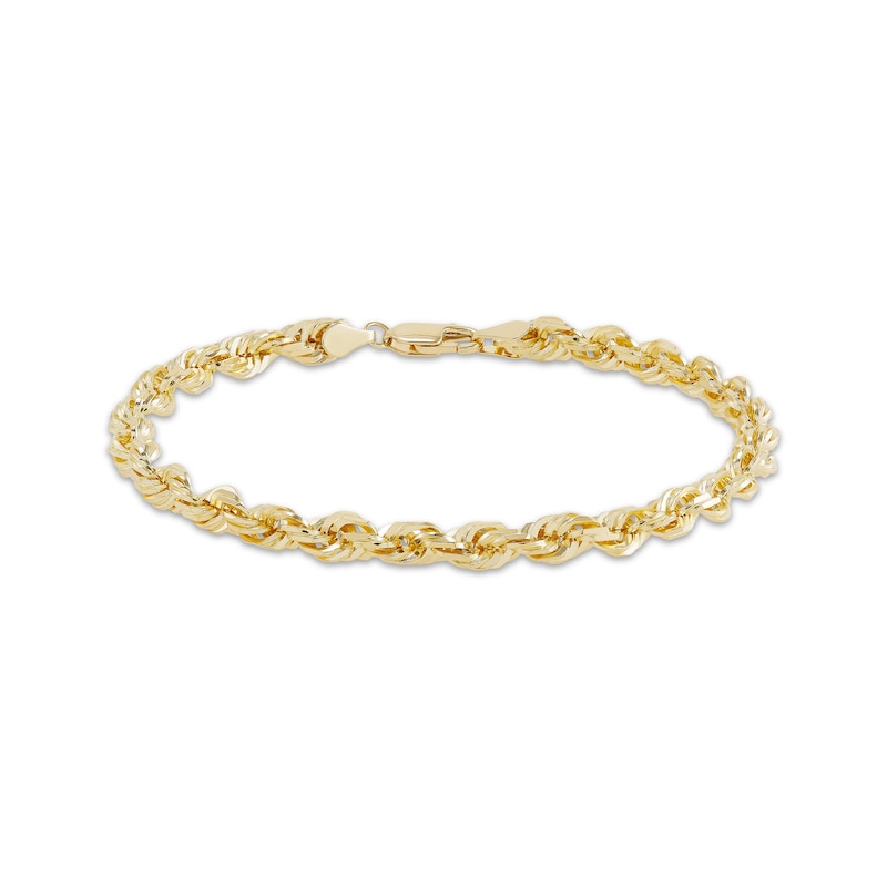 Main Image 1 of Rope Chain Bracelet 5.5mm Solid 14K Yellow Gold 8.5&quot;