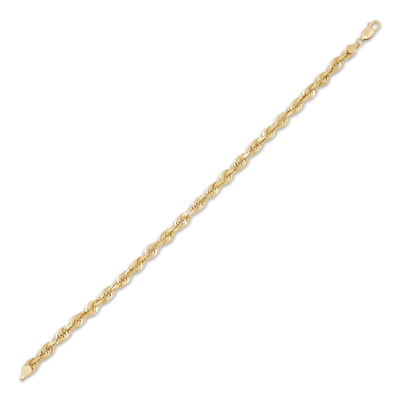Main Image 2 of Rope Chain Bracelet 5.5mm Solid 14K Yellow Gold 8.5&quot;